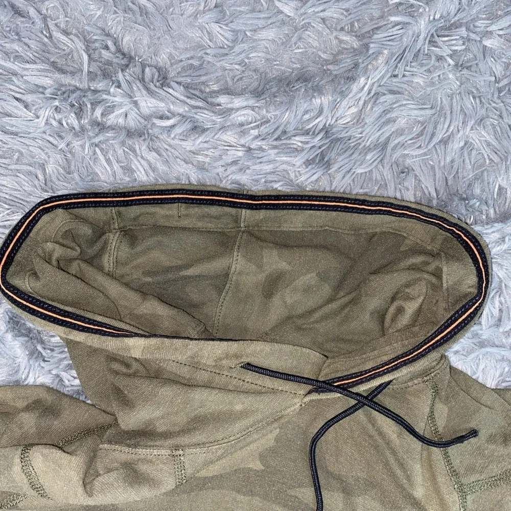 Abercrombie Fitch Sz S Hoodie Sweatshirt Camo Lightweight  Grunge Army Preppy - Picture 8 of 8